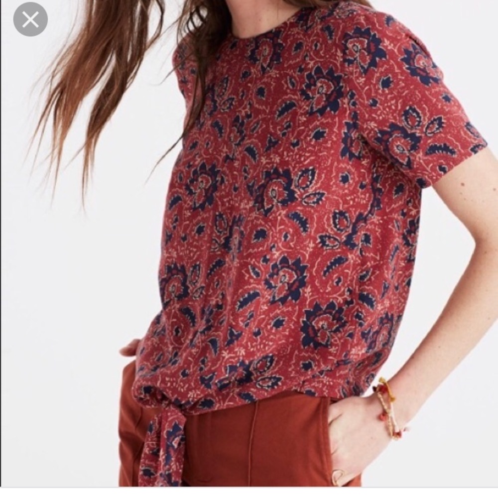 Madewell Silk Front-tie Blouse